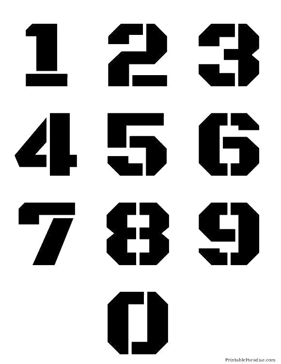 Reusable Mylar Stencil - Cutout Number Shapes 0-9 for Art, Home Decor & DIY Crafts Template