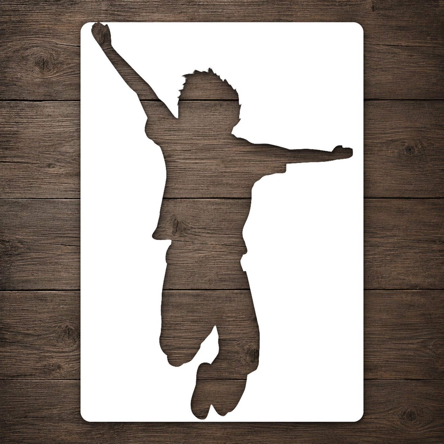 Jumping Child Stencil for Art, Home Decor, DIY Crafts, Unique Gifts Template