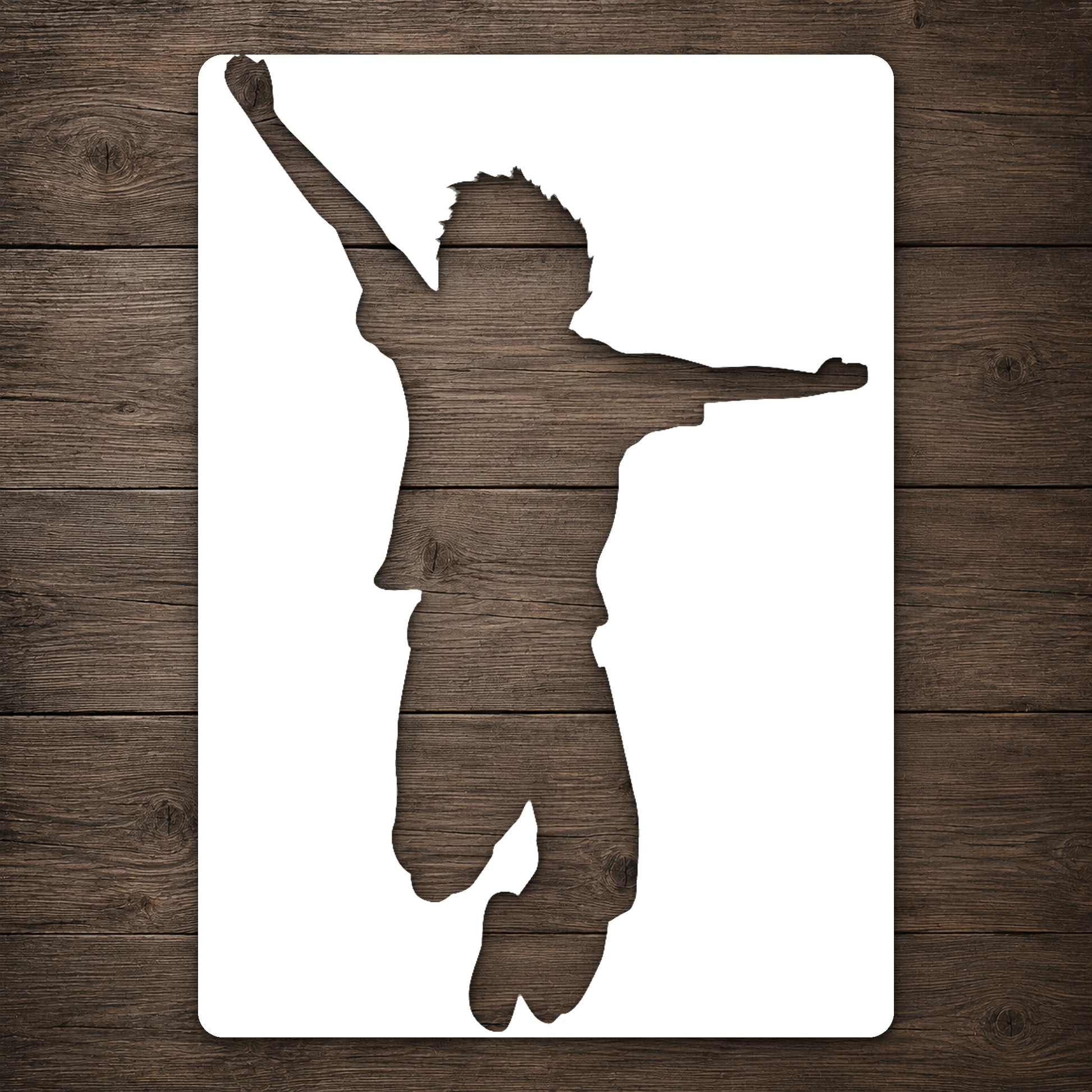 Jumping Child Stencil for Art, Home Decor, DIY Crafts, Unique Gifts Template
