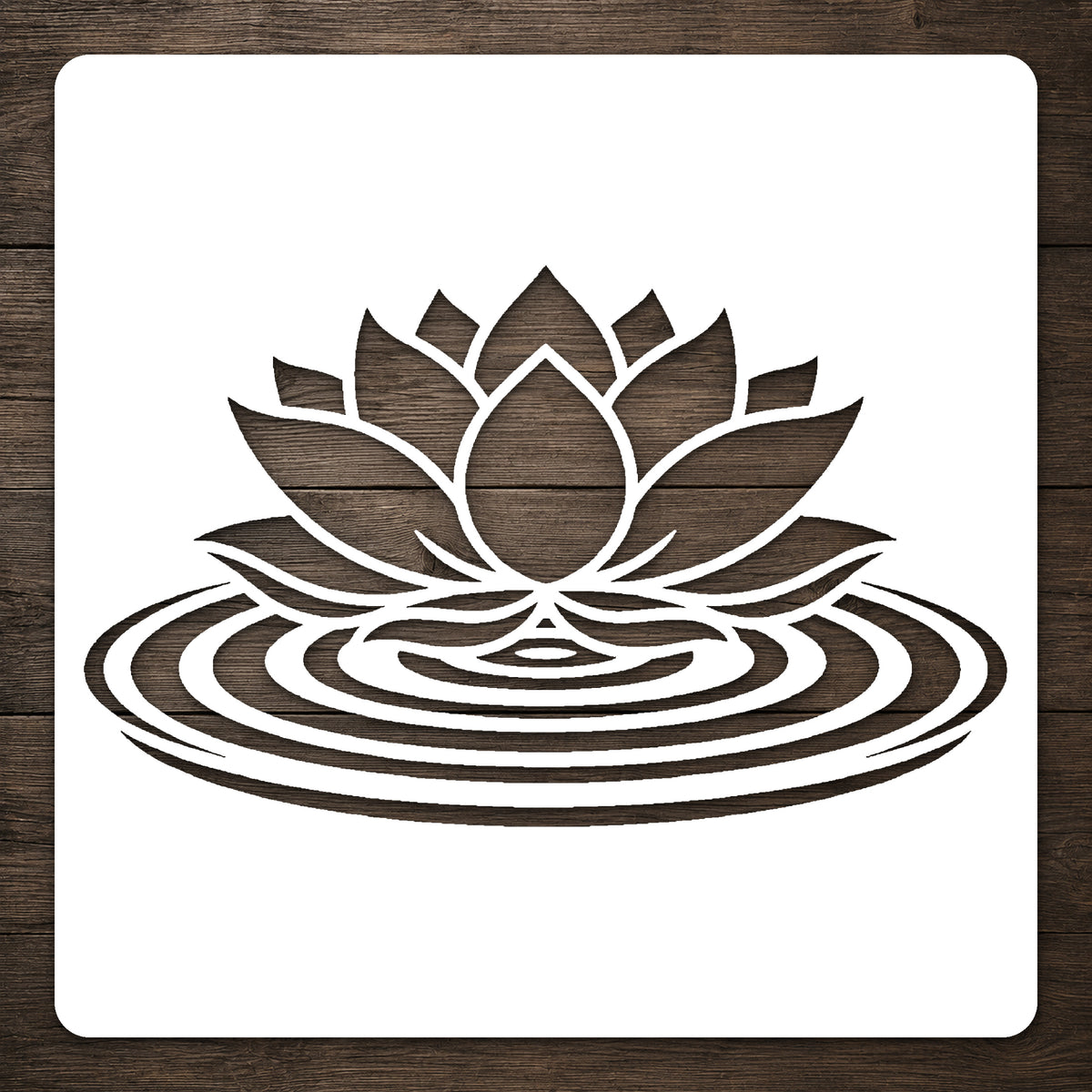 Lotus Blossom Stencil for Art, Home Decor, DIY Crafts, Unique Gifts Template