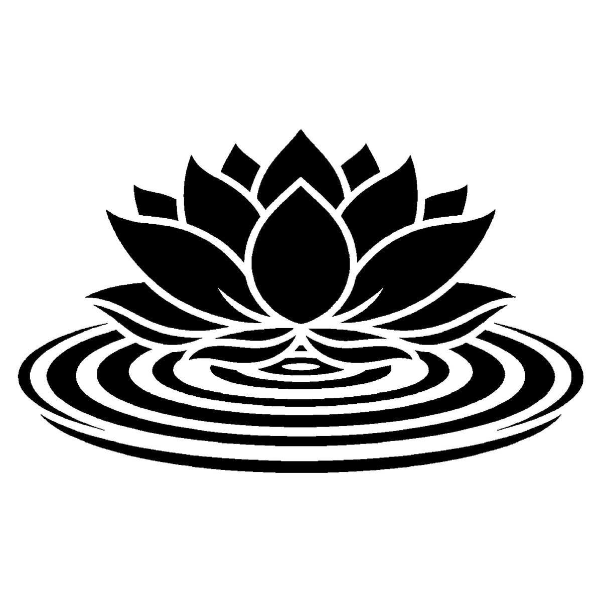 Lotus Blossom Stencil for Art, Home Decor, DIY Crafts, Unique Gifts Template