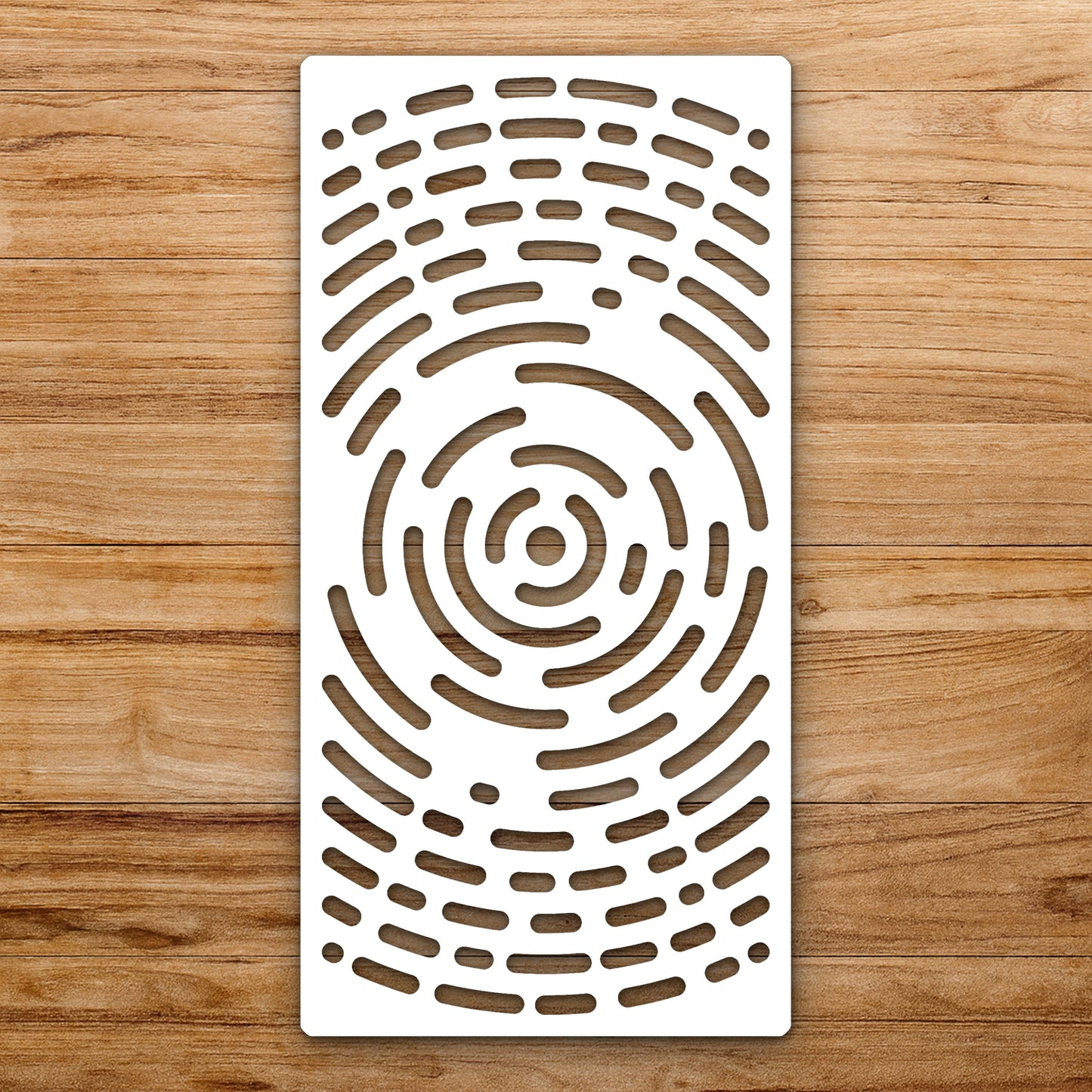 Concentric Circles And Curved Arranged In reusable Mylar wall painting stencil