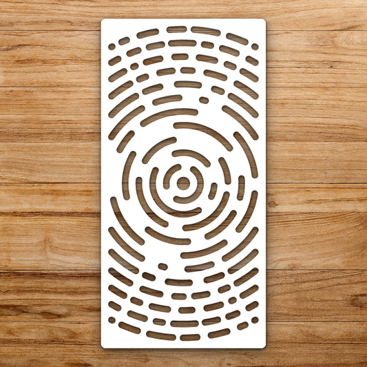 Concentric Circles And Curved Arranged In reusable Mylar wall painting stencil