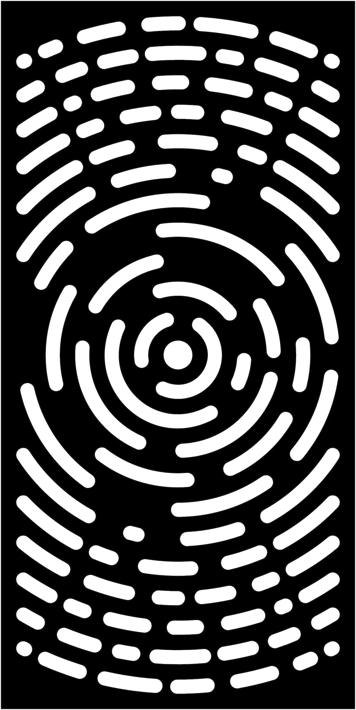 Concentric Circles And Curved Arranged In stencil photo 7