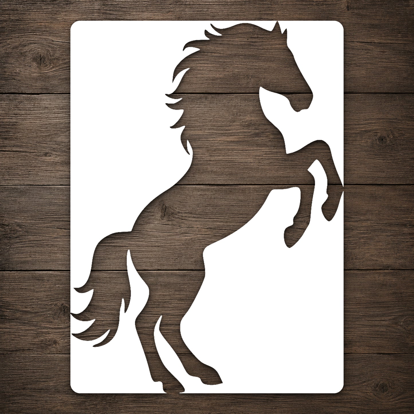 Rearing Horse Reusable Mylar Stencil for Art, Home Decor, DIY Crafts, Unique Gifts Template