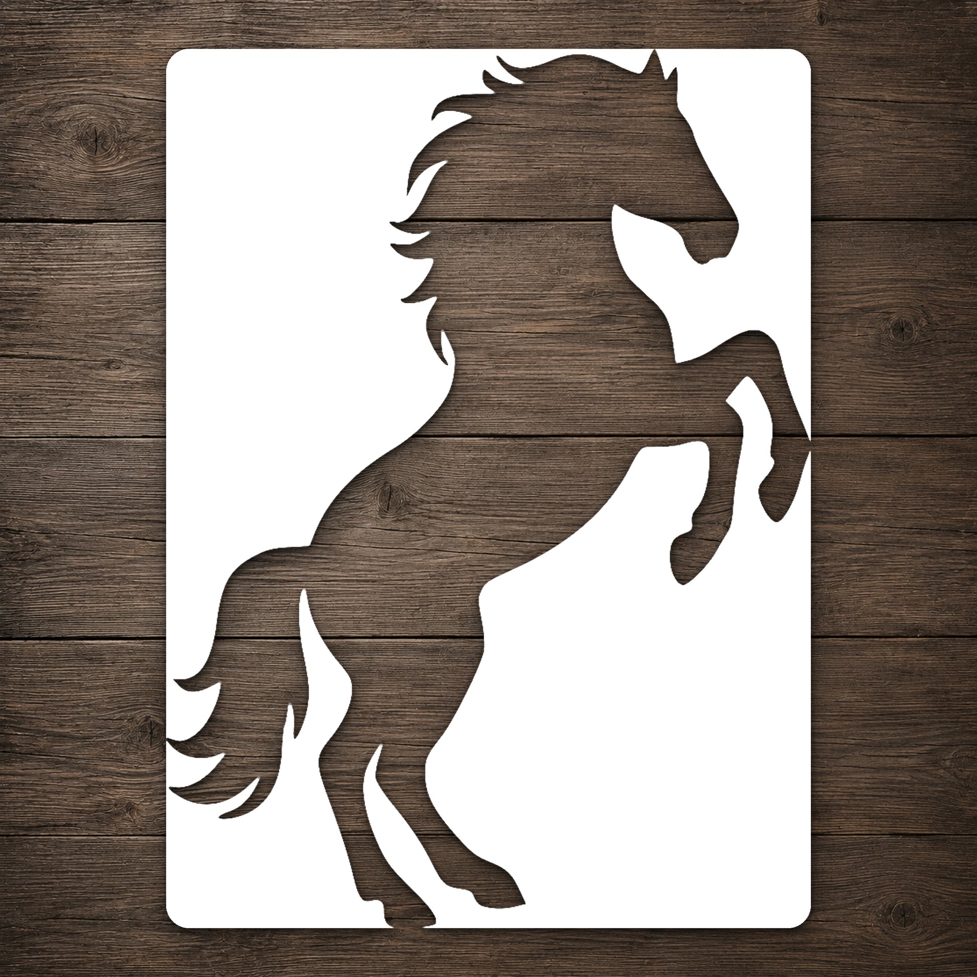 Rearing Horse Reusable Mylar Stencil for Art, Home Decor, DIY Crafts, Unique Gifts Template