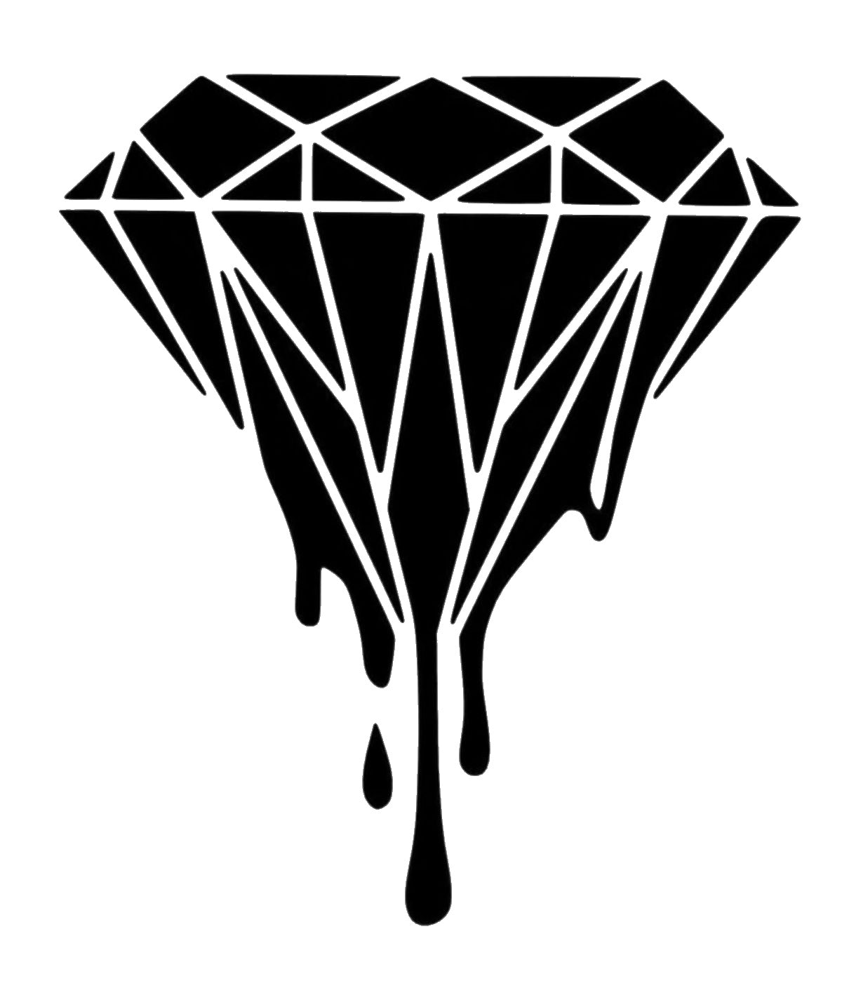 Diamond Shape With Geometric Facets And stencil photo 7