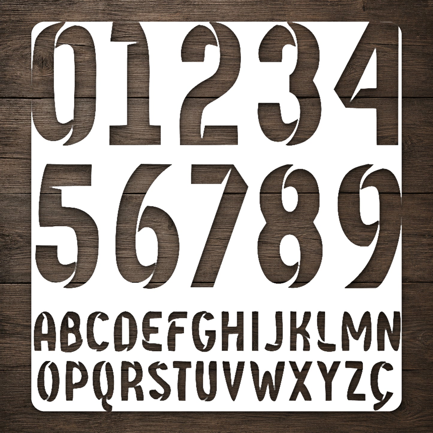 Large Bold Numbers and Letters Reusable Mylar Stencil for Art and DIY Crafts Template