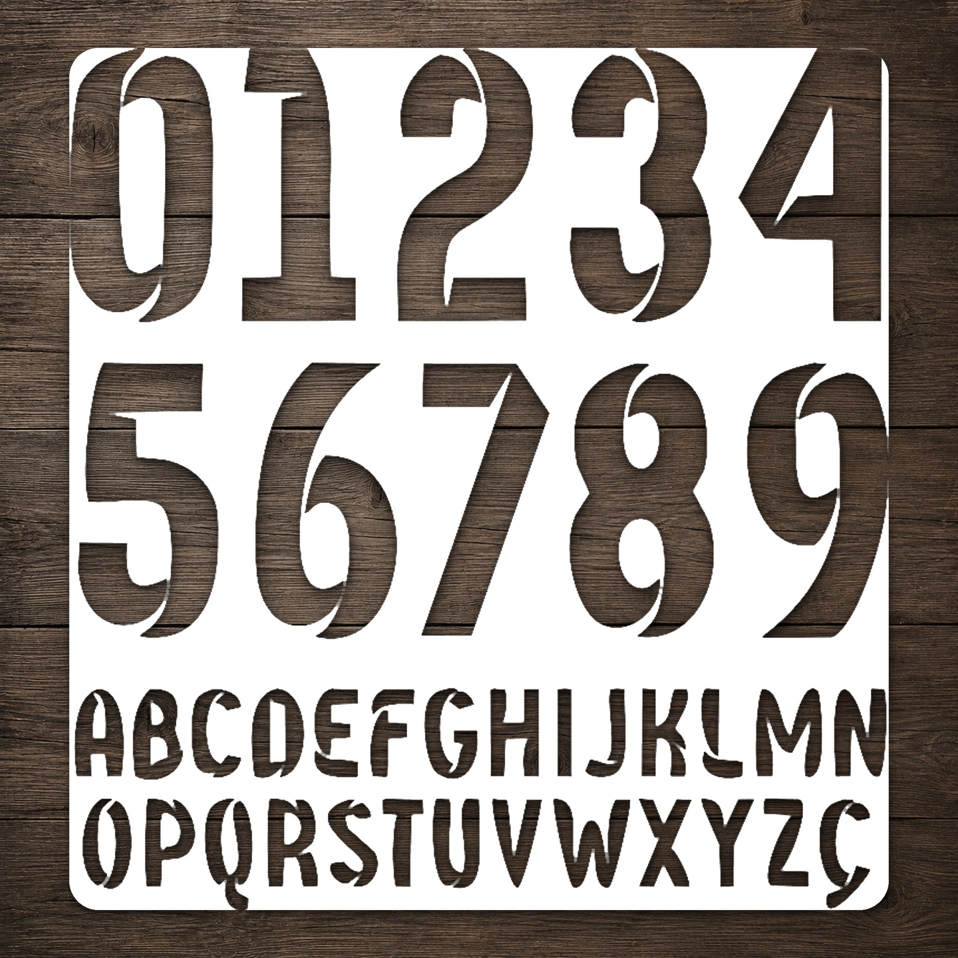 Large Bold Numbers and Letters Reusable Mylar Stencil for Art and DIY Crafts Template