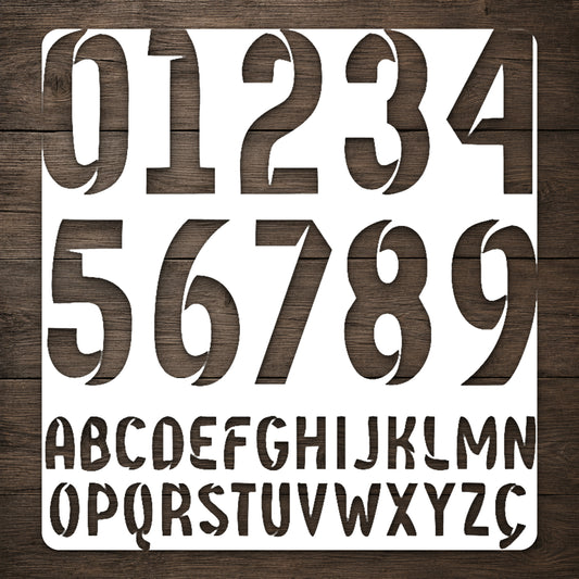Large Bold Numbers and Letters Reusable Mylar Stencil for Art and DIY Crafts Template