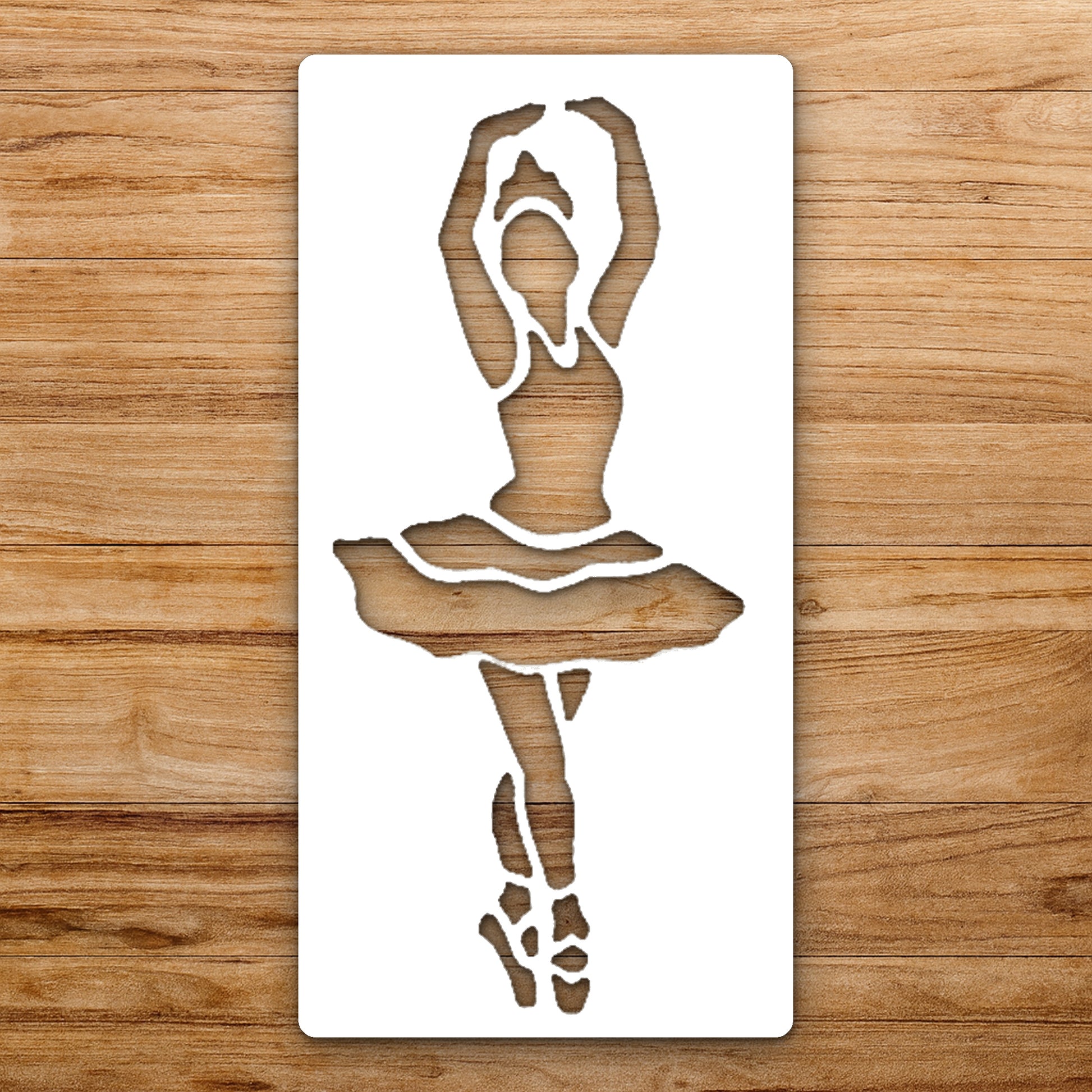 Ballet Dancer In Tutu Arms Raised reusable Mylar wall painting stencil