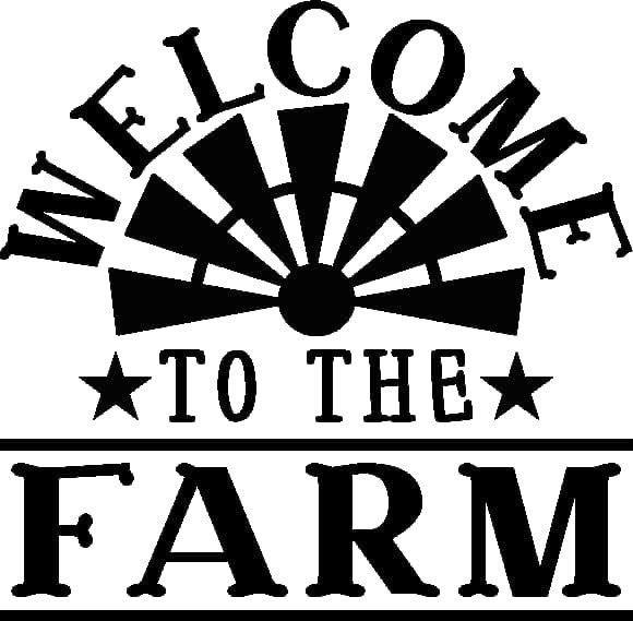 Welcome to the Farm Sign Reusable Mylar Stencil for Home Decor and DIY Crafts Template