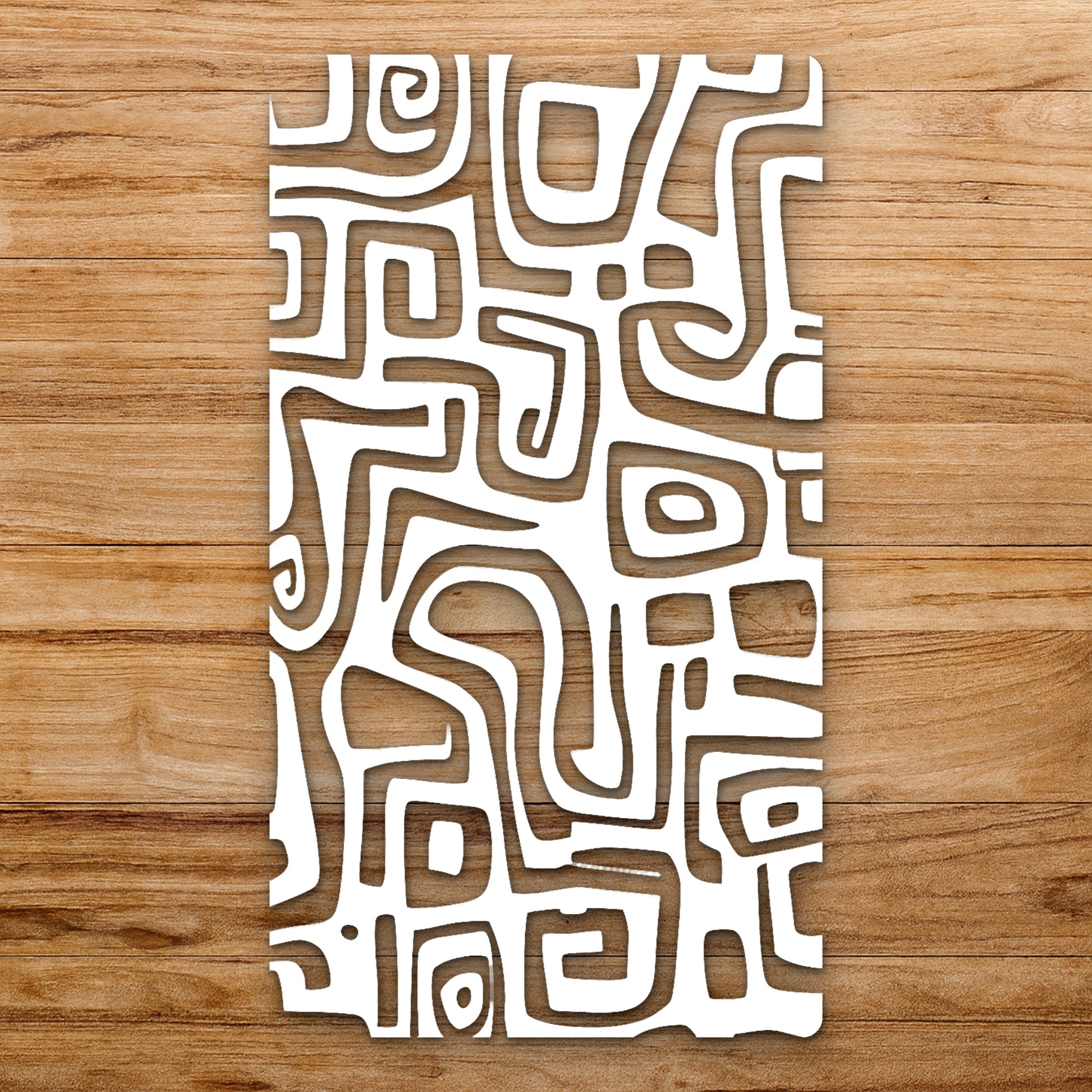 Shapes And Forming Complex Arrangement On reusable Mylar wall painting stencil