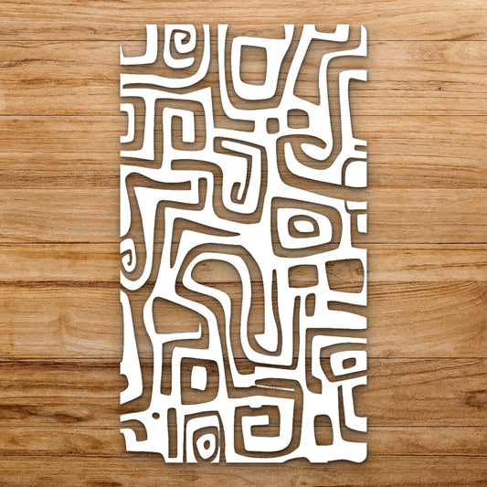 Shapes And Forming Complex Arrangement On reusable Mylar wall painting stencil