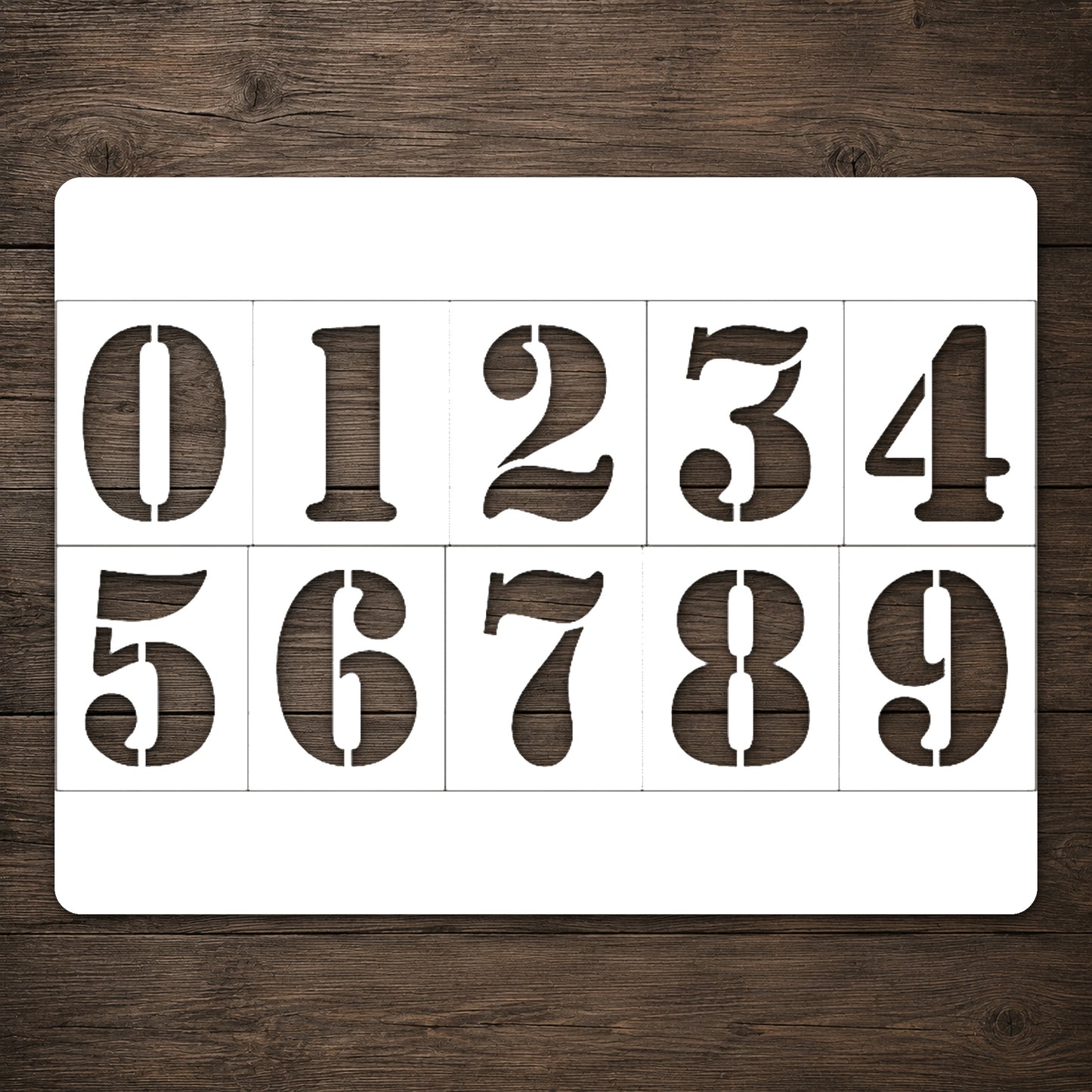 Reusable Mylar Stencil - Numbers 0 to 9 Font for Art, Home Decor, DIY Crafts, Unique Gifts Template