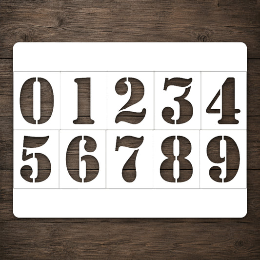 Reusable Mylar Stencil - Numbers 0 to 9 Font for Art, Home Decor, DIY Crafts, Unique Gifts Template