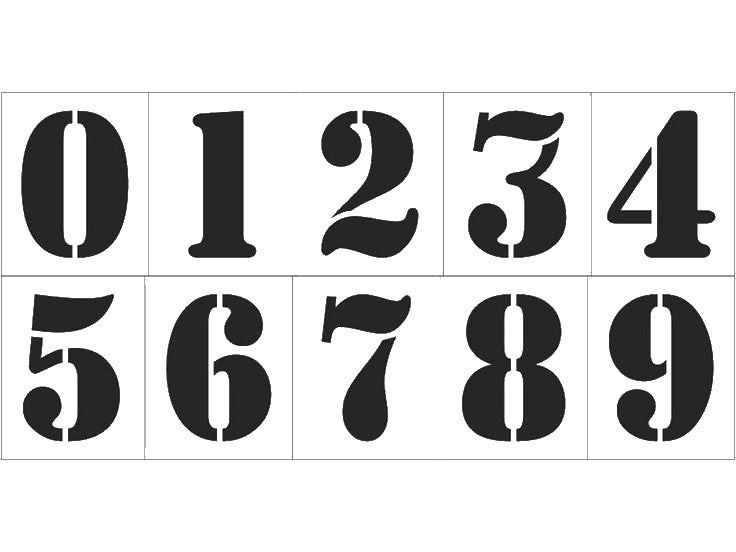 Reusable Mylar Stencil - Numbers 0 to 9 Font for Art, Home Decor, DIY Crafts, Unique Gifts Template