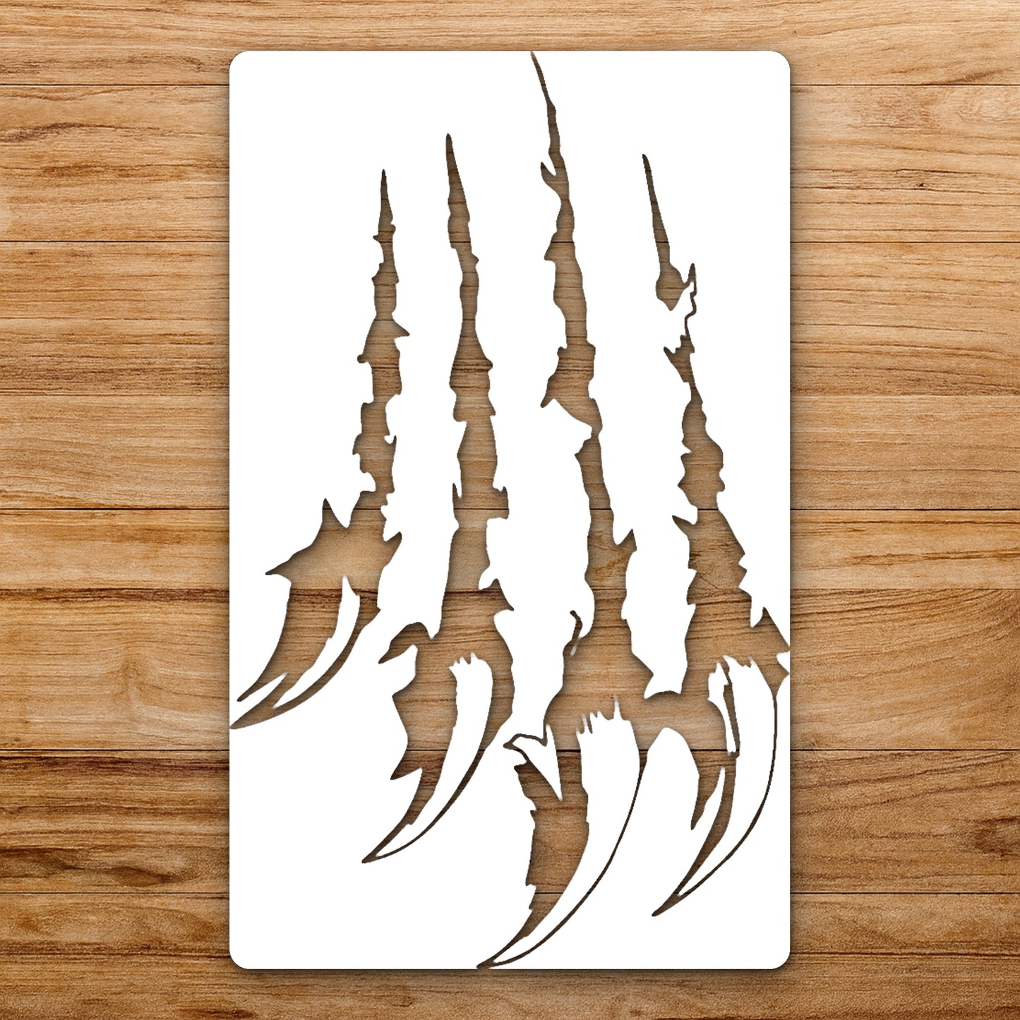 Long Sharp Objects With Jagged Edges reusable Mylar wall painting stencil