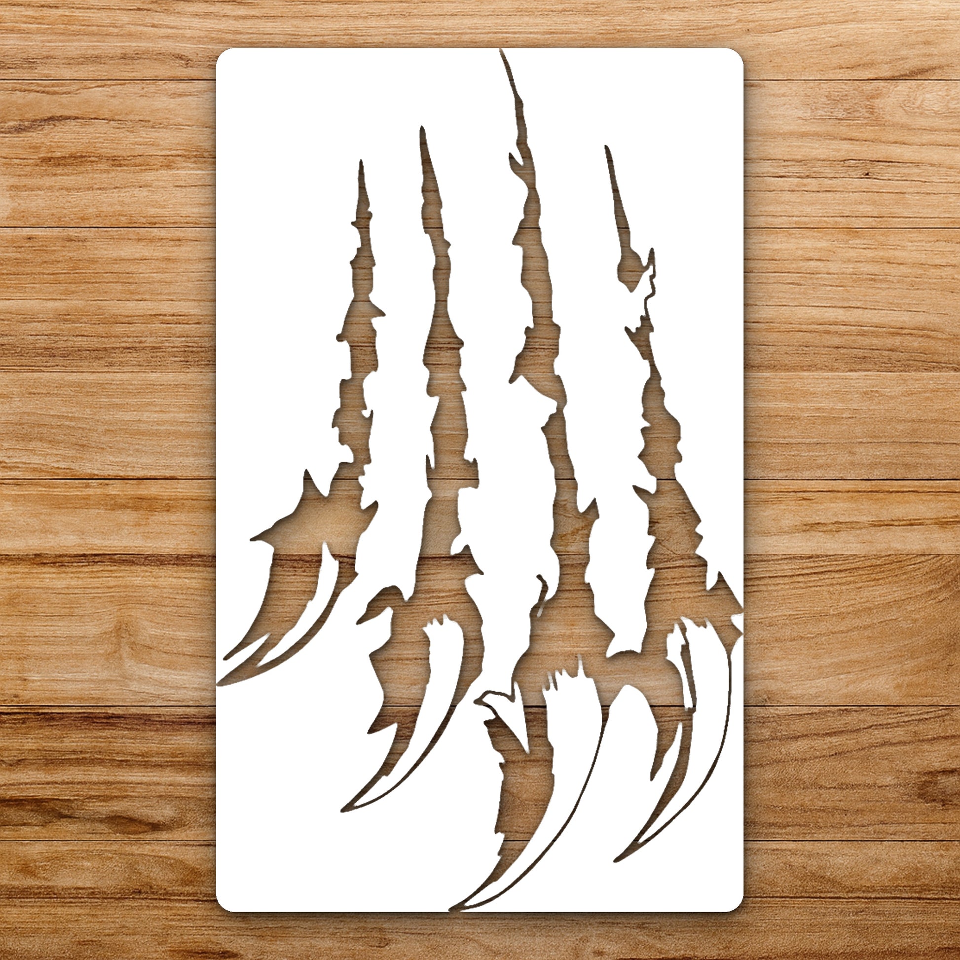 Long Sharp Objects With Jagged Edges reusable Mylar wall painting stencil