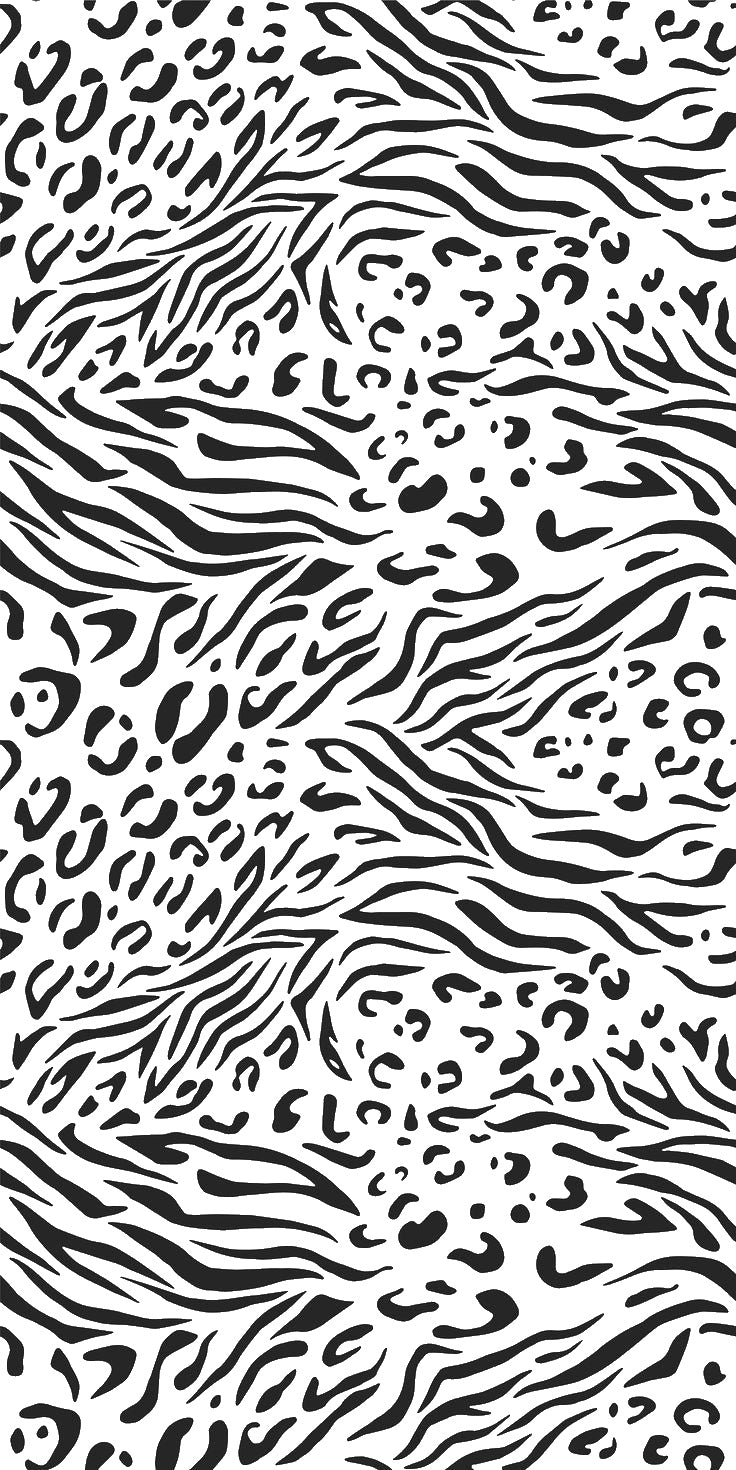Wavy And Irregular Shapes Resembling Fur stencil photo 7