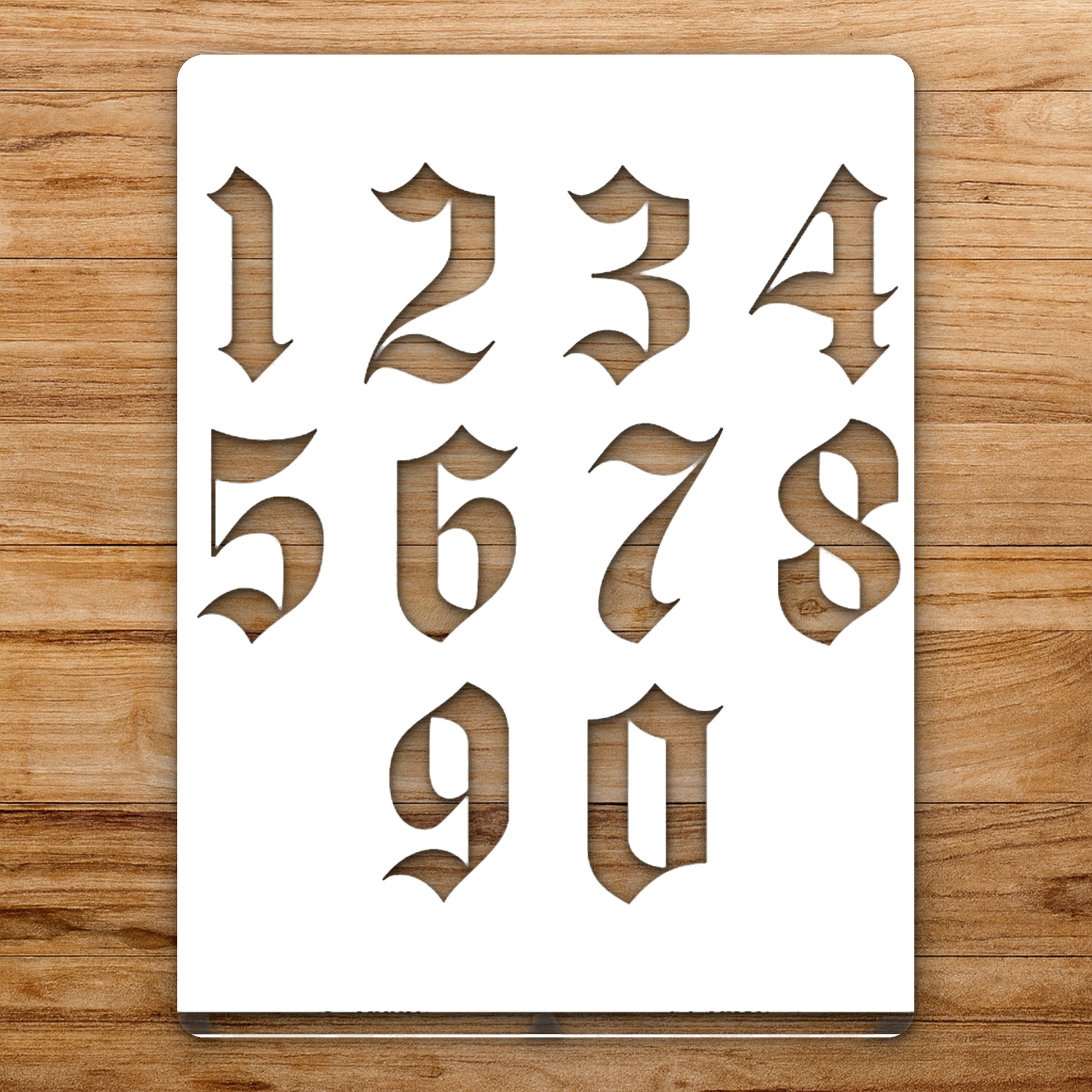 Digits Arranged In Grid With Some reusable Mylar wall painting stencil