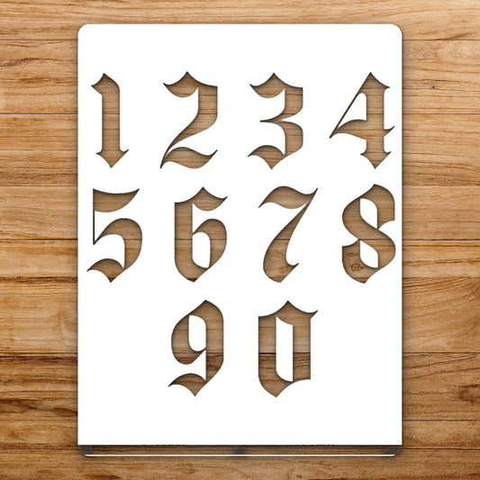 Digits Arranged In Grid With Some reusable Mylar wall painting stencil