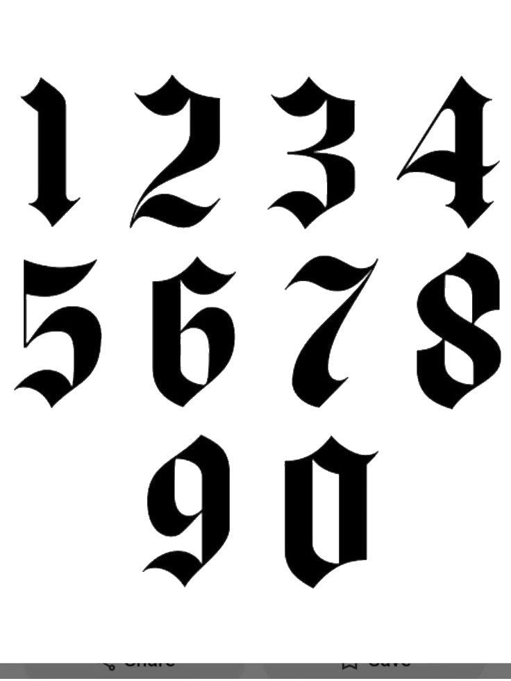 Digits Arranged In Grid With Some stencil photo 7
