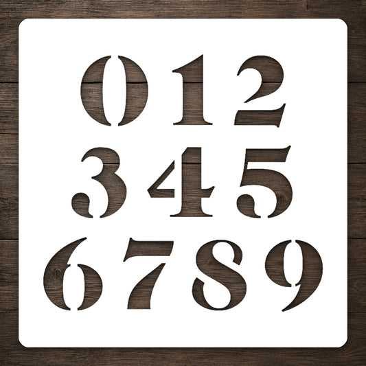 Large Numbers Cutout Reusable Stencil for DIY Home Decor and Art Crafts Template