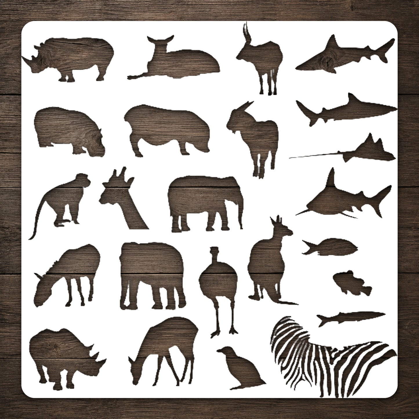 Various Animal Reusable Mylar Stencil for Art, Home Decor, DIY Crafts, Unique Gifts Template
