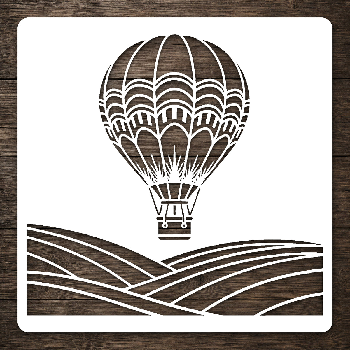 Hot Air Balloon Stencil for Art, Home Decor, DIY Crafts & Unique Gifts Template