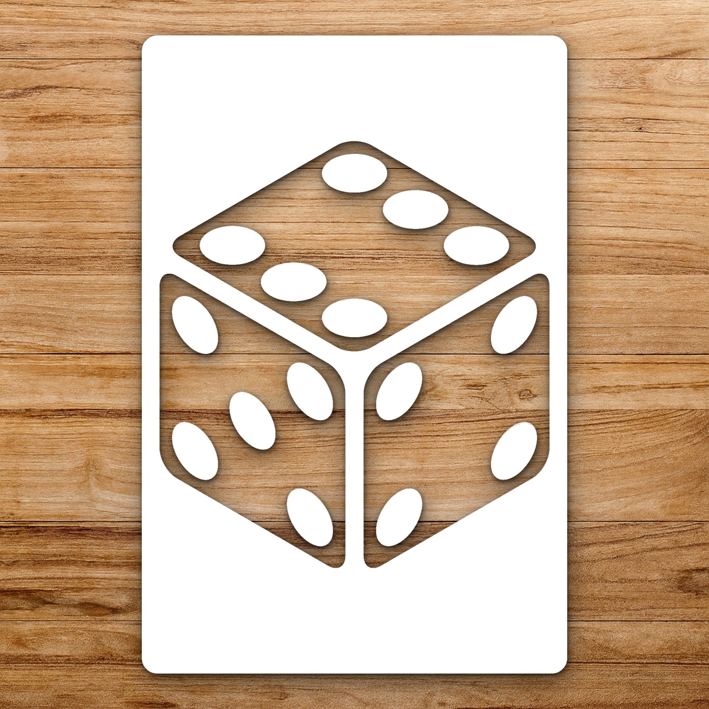 Die With Dots On Faces Three reusable Mylar wall painting stencil