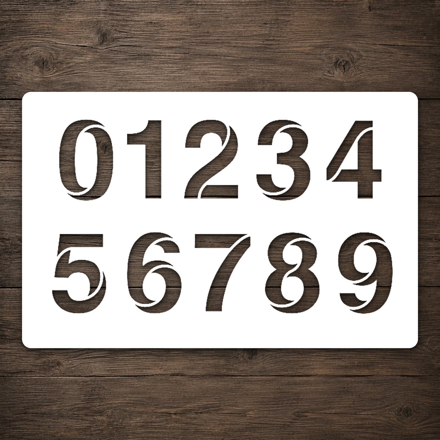 Bold Font Numbers Stencil 0-9 for Art, Home Decor, DIY Crafts, Unique Gifts Template