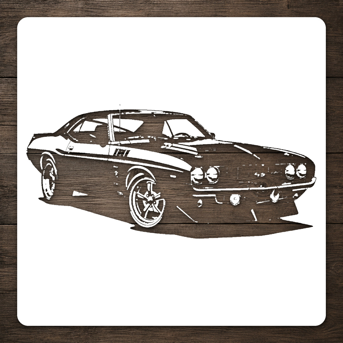 Classic Muscle Car Stencil for Art, Home Decor, DIY Crafts, Unique Gifts Template