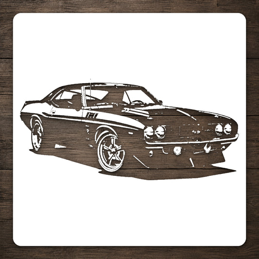 Classic Muscle Car Stencil for Art, Home Decor, DIY Crafts, Unique Gifts Template