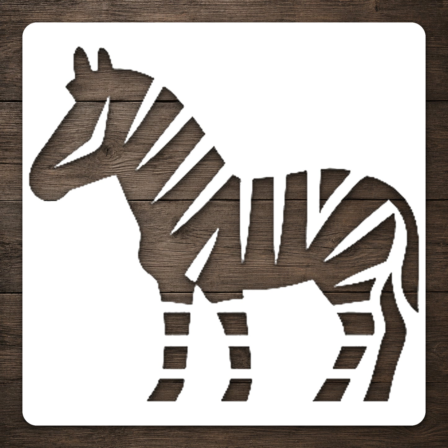 Zebra Standing Profile View Reusable Mylar Stencil for Art and DIY Crafts Template