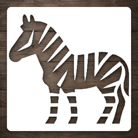 Zebra Standing Profile View Reusable Mylar Stencil for Art and DIY Crafts Template