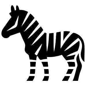 Zebra Standing Profile View Reusable Mylar Stencil for Art and DIY Crafts Template