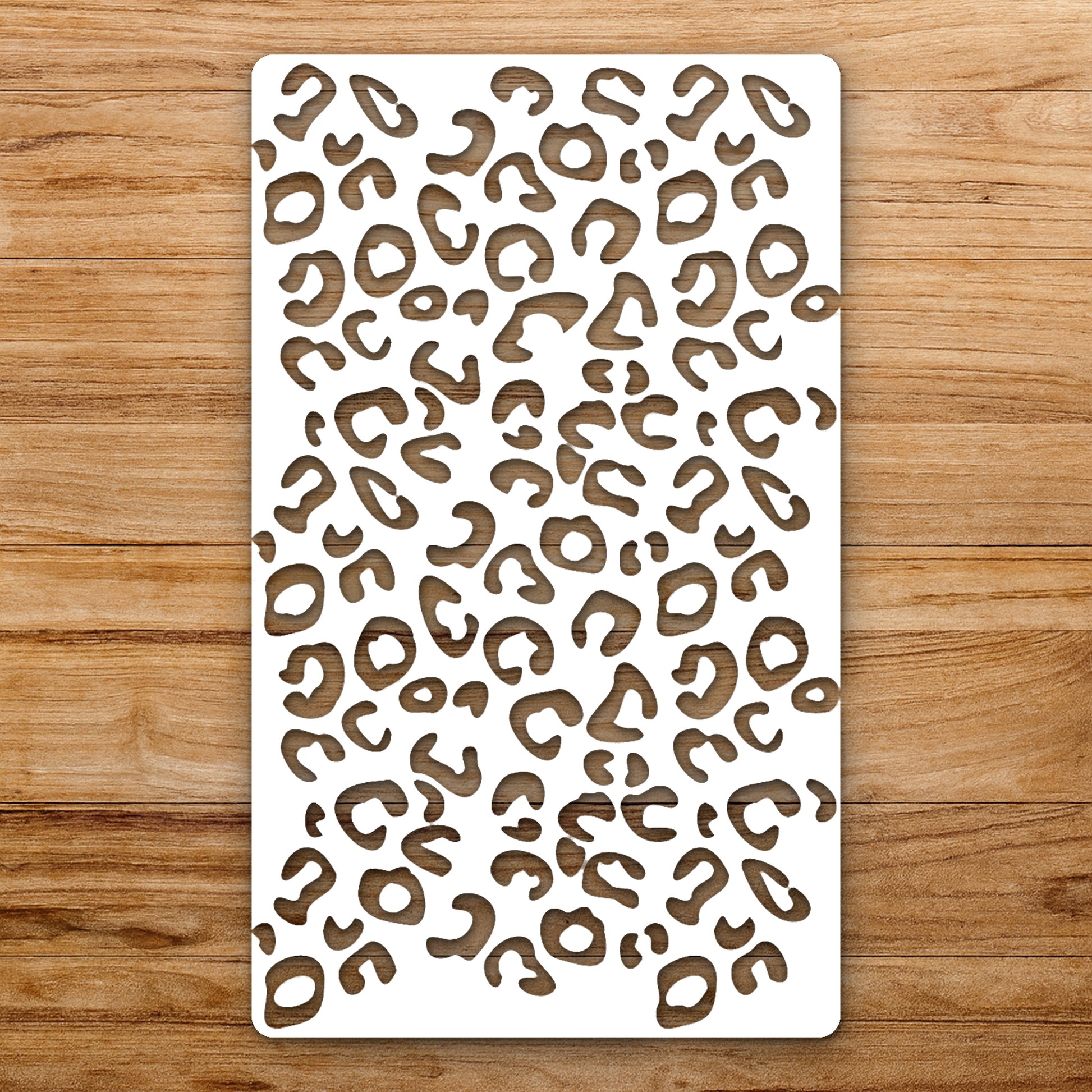 Irregular Shapes Resembling Spots Scattered Across reusable Mylar wall painting stencil
