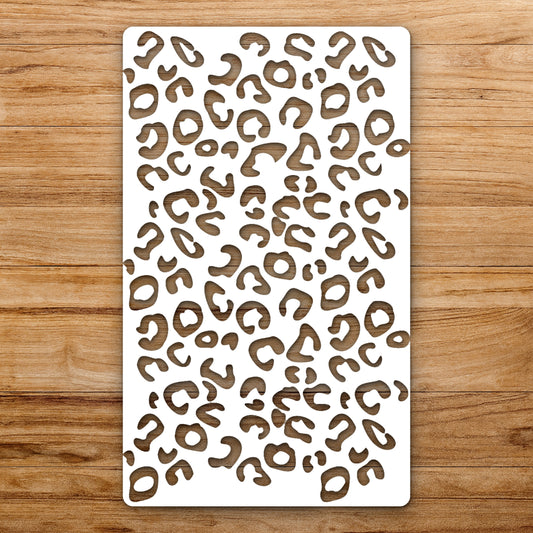 Irregular Shapes Resembling Spots Scattered Across reusable Mylar wall painting stencil