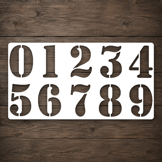 Bold Numbers Stencil 0-9 for Art, Home Decor, DIY Crafts, Unique Gifts Template