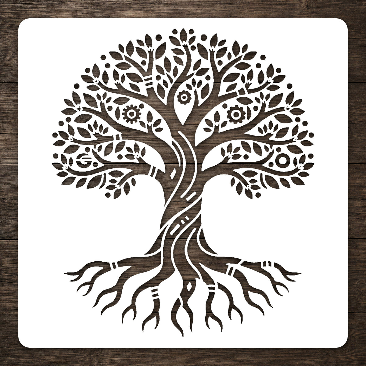 Ancient Tree of Life Stencil for Art, Home Decor, DIY Crafts, Unique Gifts Template