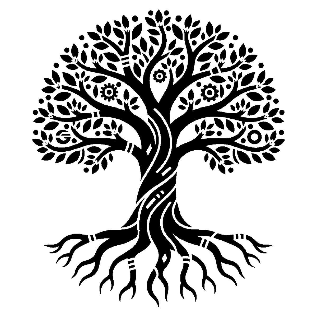 Ancient Tree of Life Stencil for Art, Home Decor, DIY Crafts, Unique Gifts Template