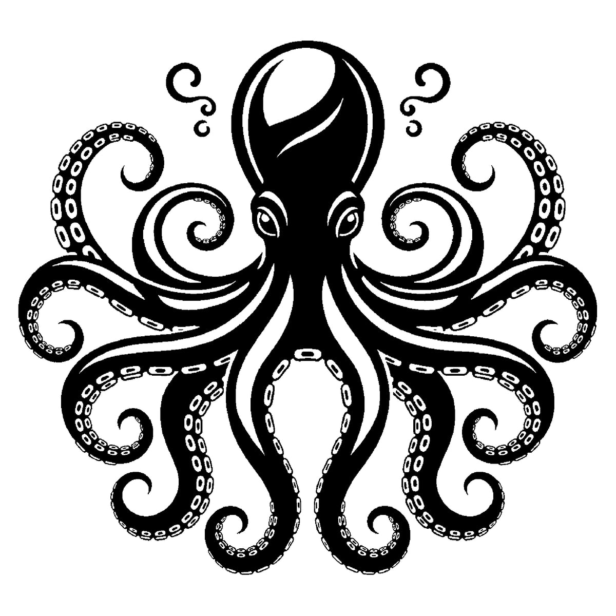 Giant Octopus Stencil for Art, Home Decor, DIY Crafts & Unique Gifts Template