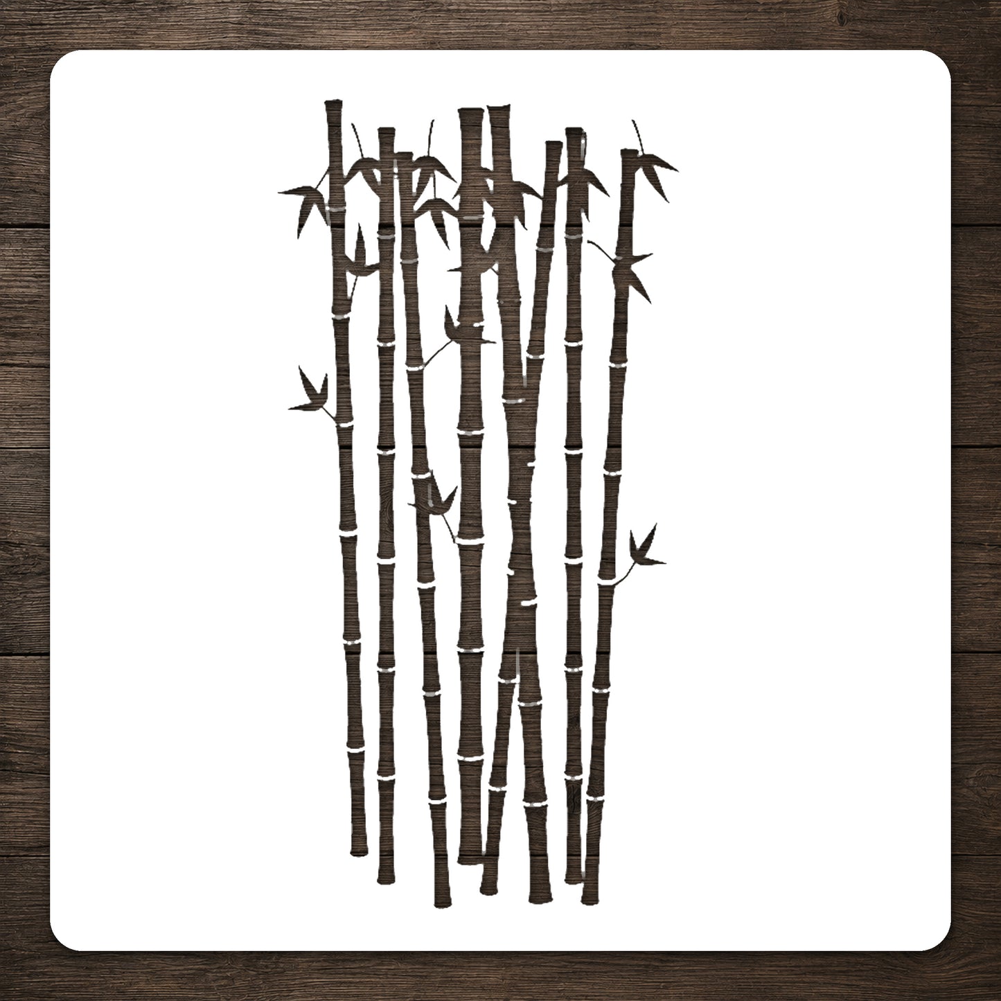 Bamboo Stalks with Leaves Reusable Mylar Stencil for Art & DIY Home Decor Template