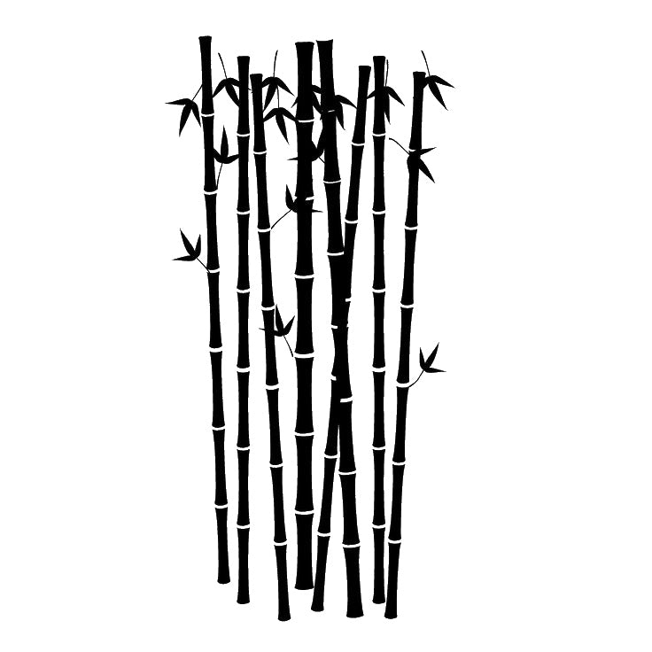 Bamboo Stalks with Leaves Reusable Mylar Stencil for Art & DIY Home Decor Template