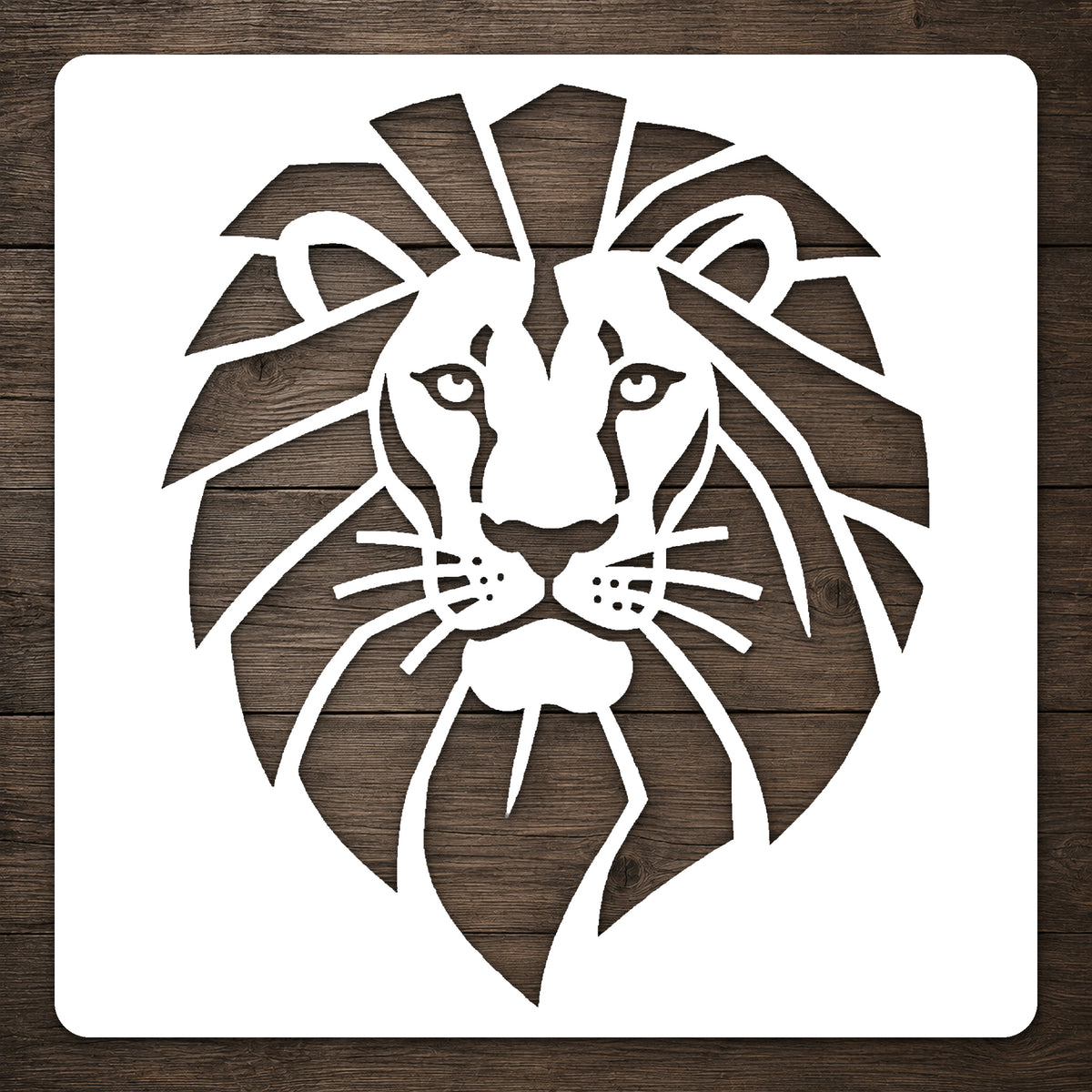 Lion Geometric Mane Stencil for Art, Home Decor, DIY Crafts, Unique Gift Template