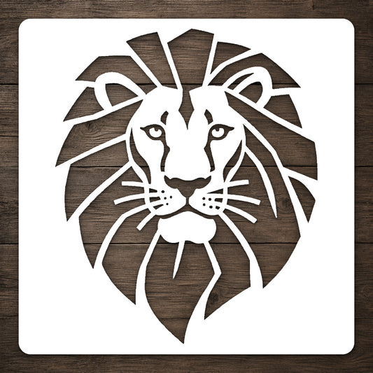Lion Geometric Mane Stencil for Art, Home Decor, DIY Crafts, Unique Gift Template