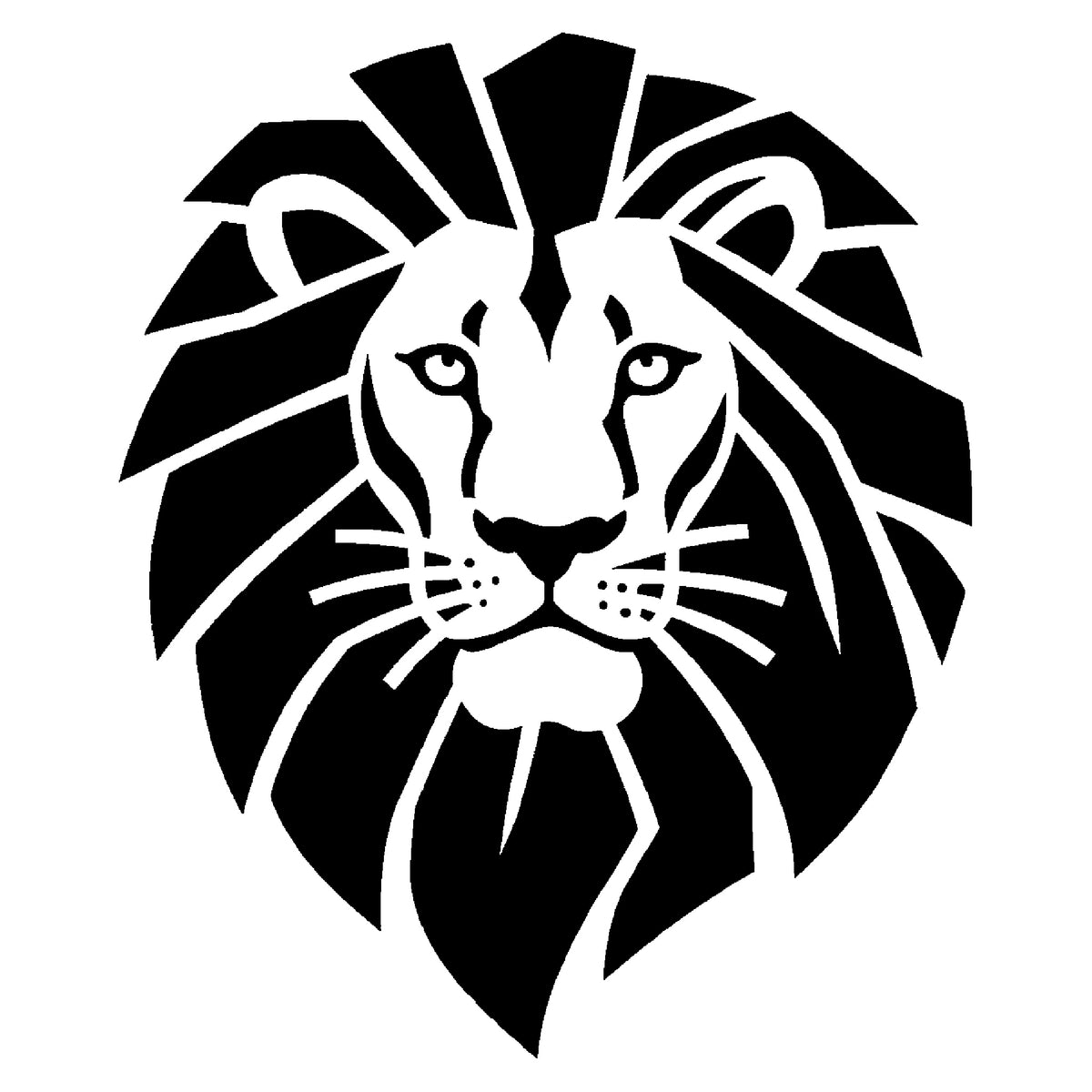 Lion Geometric Mane Stencil for Art, Home Decor, DIY Crafts, Unique Gift Template