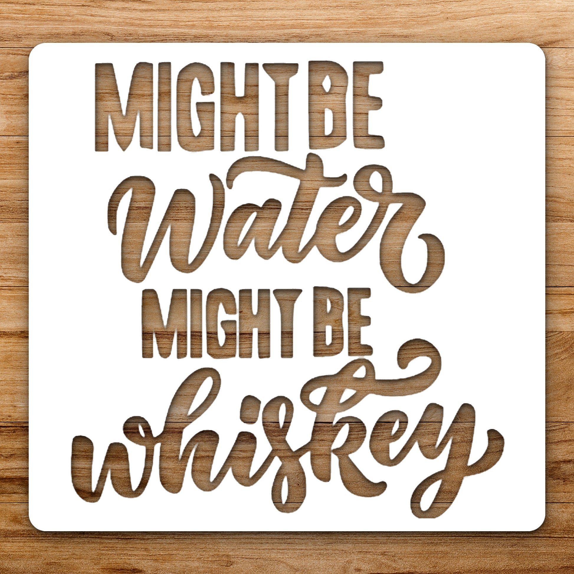 Reading Might Be Water Might Be reusable Mylar wall painting stencil