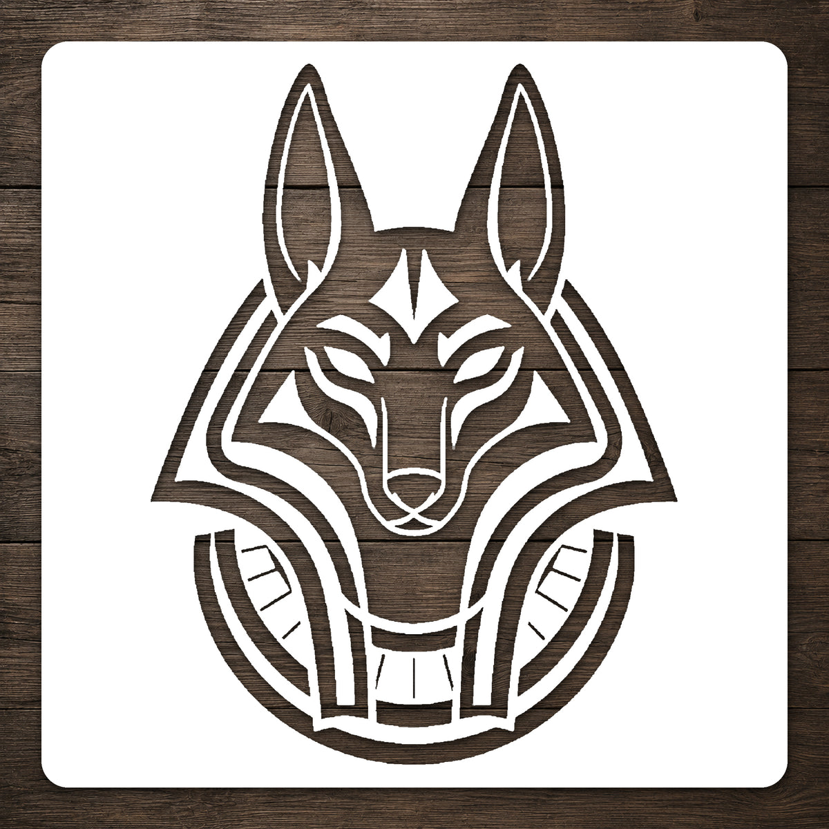 Anubis Jackal Guardian Stencil for DIY Art, Home Decor, and Unique Gifts Template